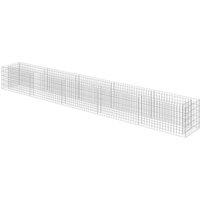 Berkfield Home Gabion Raised Bed Galvanised Steel 450x50x50 cm in Silver | Size: 450 x 50 x 50 cm