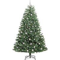 Berkfield Home Realistic Artificial Hinged Christmas Tree Green 210 cm PVC & Metal