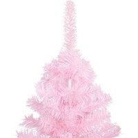 Berkfield Home Beautiful Artificial Pre-lit Christmas Tree with Ball Set Pink 15