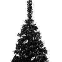 Berkfield Home Beautiful Artificial Pre-lit Christmas Tree with Ball Set Black 1