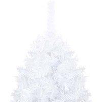 Berkfield Home Beautiful Artificial Pre-lit Christmas Tree with Ball Set White 1