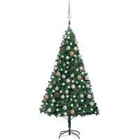 Berkfield Home Artificial Pre-lit Christmas Tree with Ball Set Green 150 cm PVC
