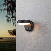 Eglo FORNACI Outdoor LED Wall Light, Motion Sensor, Warm White, IP44, Black