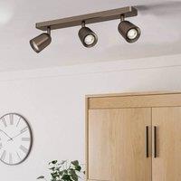 Eglo Camaldoli Steel GU10 Modern Elegant 3-Light Spotlight, Dark Bronze