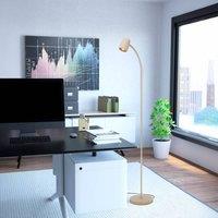 Eglo Carlo Modern Steel Flexible Floor Lamp, Sandy in Beige