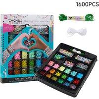 Living and Home 1600pcs DIY Beads Bracelet Making Kit for Kids