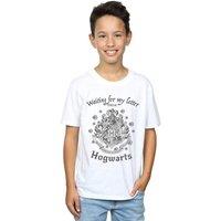 Harry Potter Boy's Waiting For My Letter Hogwarts Cotton T-Shirt in White | Size: 9 Years