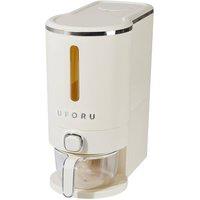 Living and Home 5/10KG Airtight Rice Dispenser Cereal Grain Storage Container with Measuring Cup in White | Size: Small