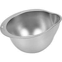 Living and Home Stainless Steel Rice Washing Basin Kitchen Colander in Metallic Silver