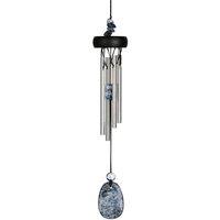 Woodstock Chimes Precious Stones Wind Chimes - Lapis in Silver