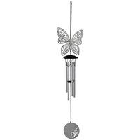 Woodstock Chimes Flourish Wind Chime - Butterfly in Silver