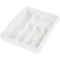 Keeeper Expandable Cutlery Tray 5 to 7 Compartments Drawer Insert in White