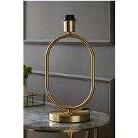 ValueLights Antonia Metal Oval Stem Table Lamp Base in Gold