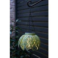 ValueLights Artichoke Pastel Solar Hanging Decorative Outdoor Garden Lantern Light in Pale Green