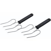 KitchenCraft Pair of Meat & Poultry Lifters in Black