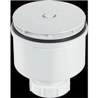 McAlpine ST90WH10-V 90mm x 50mm Water Seal Shower Trap with 2" Universal Ver in White