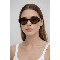 SVNX Round Cat Eye Detail Sunglasses In Black