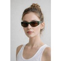 SVNX Racer Wrap Around Sunglasses In Dark Green