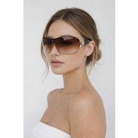 SVNX Vintage Rose Wrap Around Sunglasses in Brown