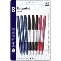 A Star Ballpoint Pens With Grips (Pack Of 8) in Baby Blue