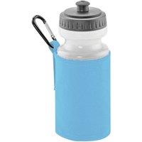 Quadra Water Bottle & Fabric Sleeve Holder in Blue