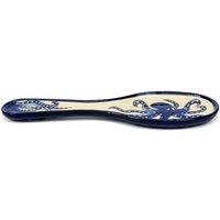 Verano Spanish Ceramics Signature Blue & White Octopus Hand Painted Ceramic Utensil Spoon Rest (L) 28cm