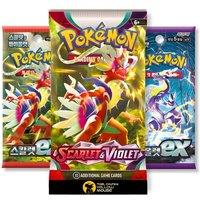 That Chunky Yellow Mouse Pokemon Cards Mix Booster Bundle 1 English Scarlet & Violet with 2 Korean Packs