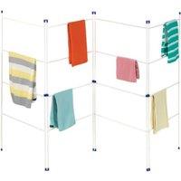 SupaHome 4 Fold Indoor Outdoor Clothes Airer in White
