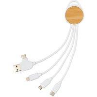 XD Design Ontario Plastic 6-In-1 USB Cable in White
