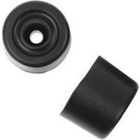 Universal Textiles Large Black Rubber Door Stops 33mm 1.1 4" Single