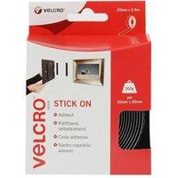 Velcro Stick On Strip Black 20mm x 2.5m