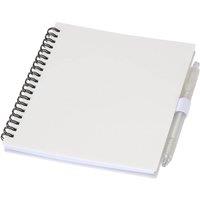 Floso Niove Soft Cover Plastic Notebook & Pen Set in White
