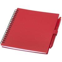 Floso Niove Soft Cover Plastic Notebook & Pen Set in Red