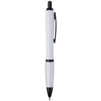 Floso Nash Contrast Detail Plastic Ballpoint Pen in White