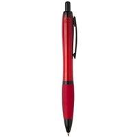 Floso Nash Contrast Detail Plastic Ballpoint Pen in Red