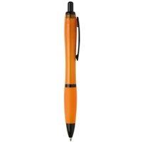 Floso Nash Contrast Detail Plastic Ballpoint Pen in Orange