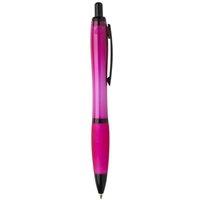 Floso Nash Contrast Detail Plastic Ballpoint Pen in Magenta