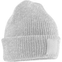 Beechfield Tonal Patch Beanie in Light Grey