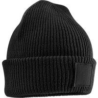 Beechfield Tonal Patch Beanie in Black