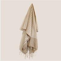 KDMD Indian Handcrafted Cotton Pareo Towel - 100x180cm, Warm Sand in Beige | Size: 100x180 cm