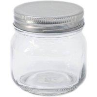 KDMD Round Jar with Lid - 150ml Glass Jar for Jams, Candles, Gifts in Clear