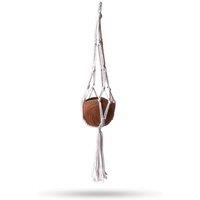 KDMD Natural 75cm Macrame Drop Pot Holder -Handcrafted Indoor Plant Display
