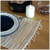 KDMD Water Hyacinth Natural Tiger Placemat with Fringe - Dining Decor