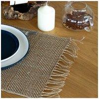 KDMD Seagrass Fringe Natural Placemat - Woven Table Decor from Indonesia in Brown