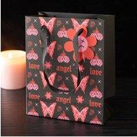 KDMD 23cm Flaming Butterfly Gift Bag - Cyberpunk Pop-Punk Gift Wrap in Black