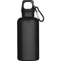 Floso Oregon Solid Plastic Carabiner Clip 400ml Water Bottle in Black