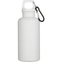 Floso Oregon Solid Plastic Carabiner Clip 400ml Water Bottle in White