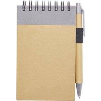 Bullet Zuse Jotter & Pen 1.5cm x 13.4cm x 7.8cm in Natural | Size: 1.5 cm x 13.4 cm x 7.8 cm