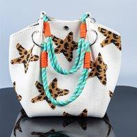 Obasyhig Starfish Pattern Magnetic-fastening Knitted Versatile Handbag