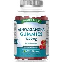Nature's Truth Ashwagandha 1200mg - 60 Vegan Gummies - Raspberry Flavour in Clear | Size: Pack of 60